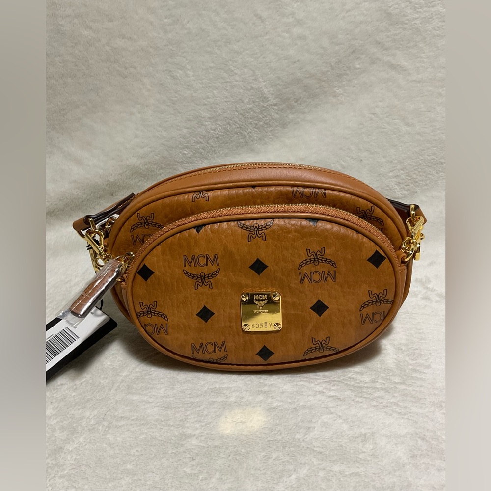 MCM Aren Multifunction Crossbody Pouch in Visetos Original